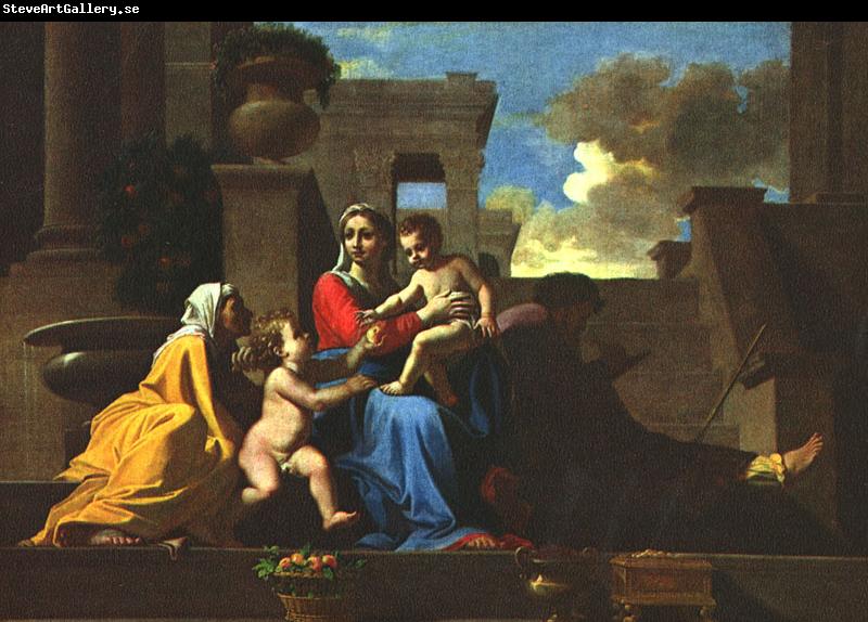 POUSSIN, Nicolas Holy Family on the Steps af